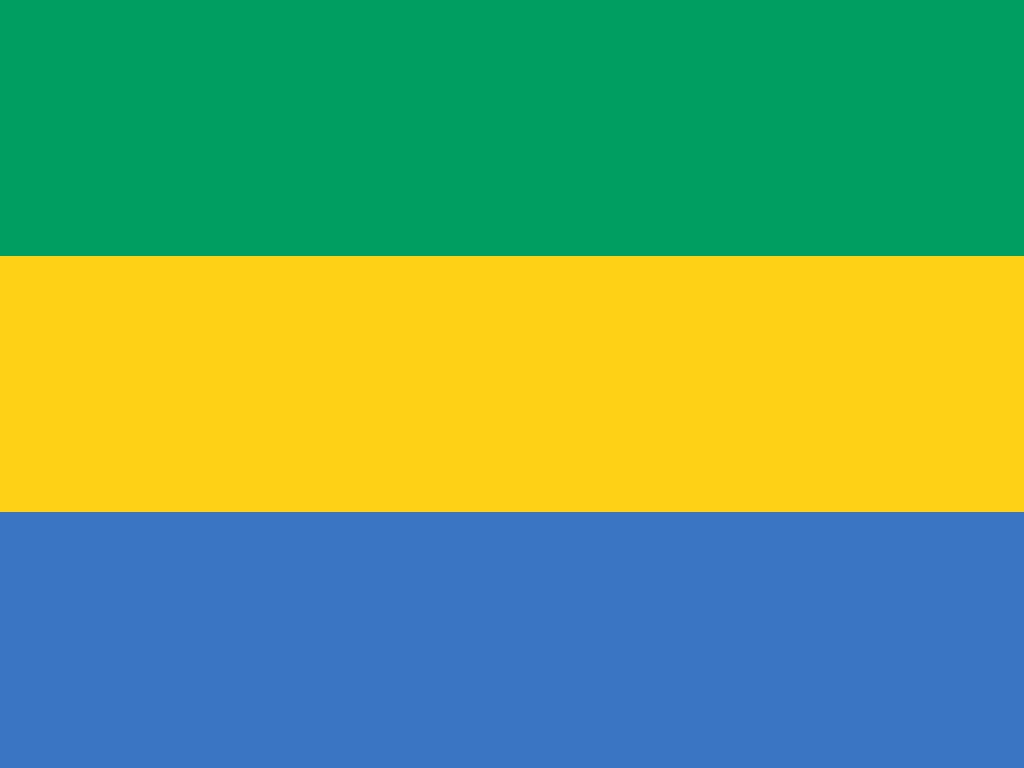 Gabon flag coloring