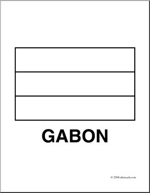 Clip art flags gabon coloring page i