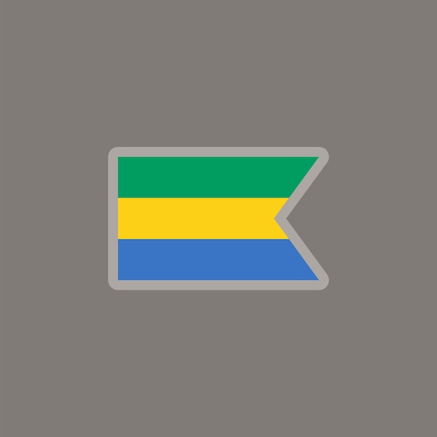 Premium vector illustration of gabon flag template
