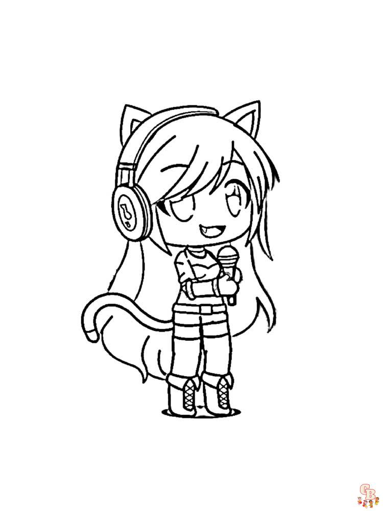 Gacha life coloring pages