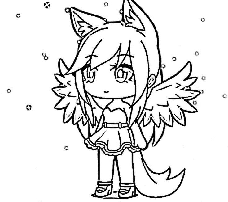 Gacha life coloring pages