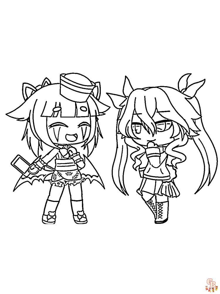 Gacha life coloring pages