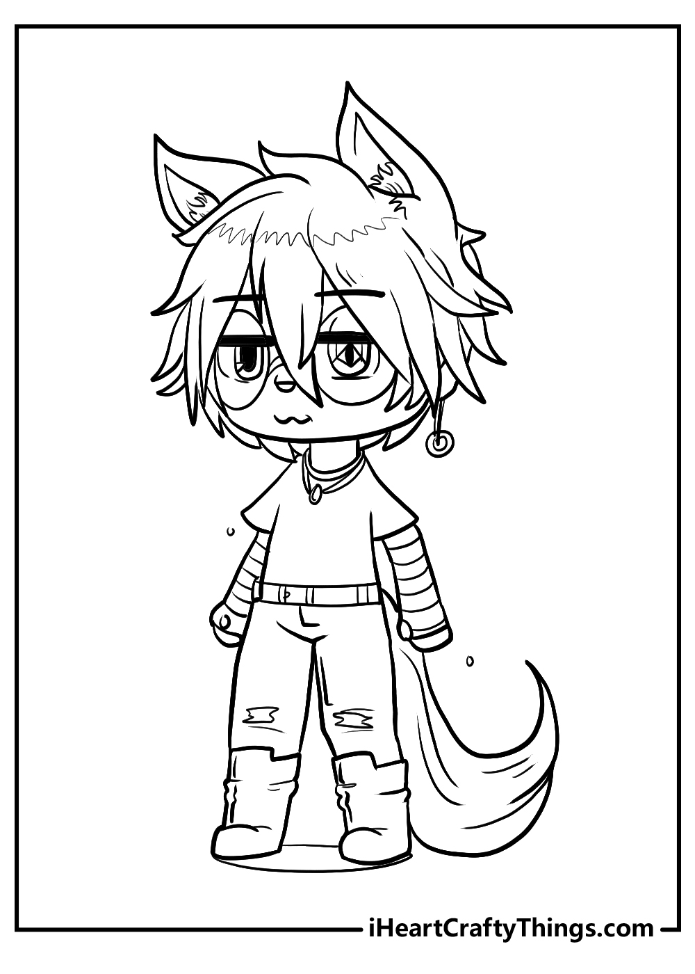 Printable gacha life coloring pages updated