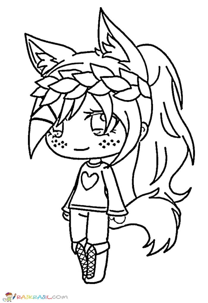 Free collection of gacha life coloring pages for kids