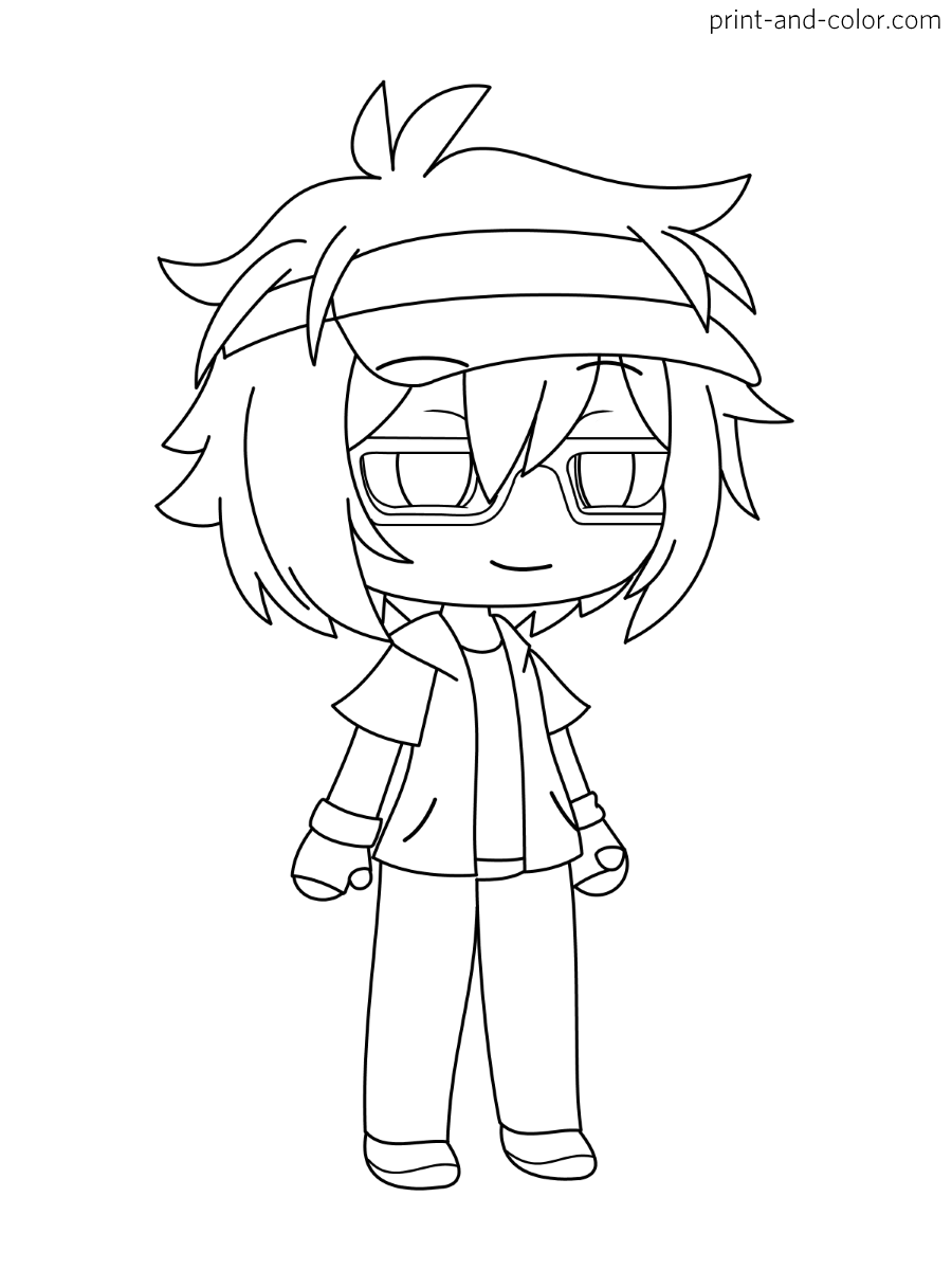 Gacha life coloring pages print and color