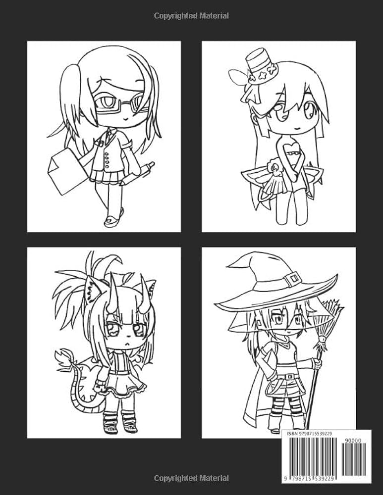 Gacha life coloring book high quality gacha life club colouring book for kids and adults amazing drawings