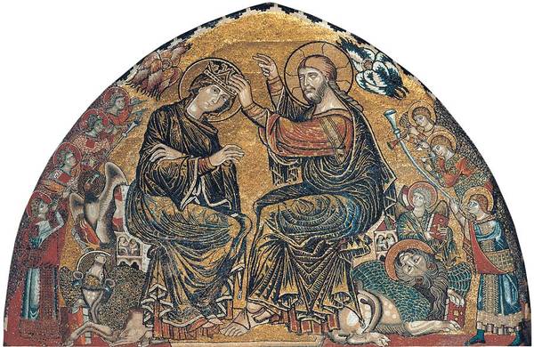 Gaddi gaddo the coronation of mary art print by everett