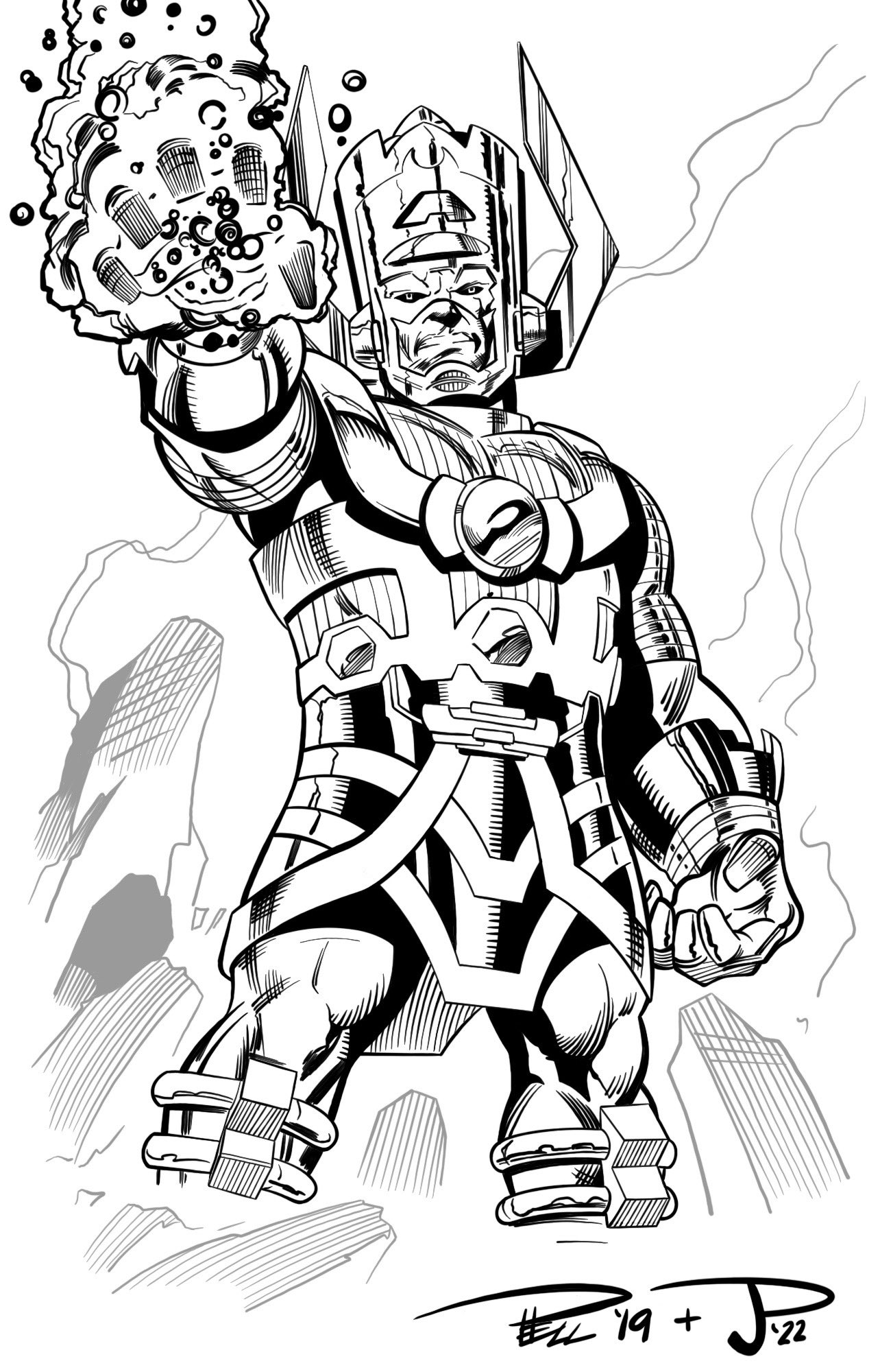 The internets joe patrick on x beholdâgalactus devourer of worlds pencils by paul pelletier inks by me timelapse video httpstcotczonc galactus fantasticfour paulpelletier jackkirby marvel fanart httpstcorwgzfkdtfs x