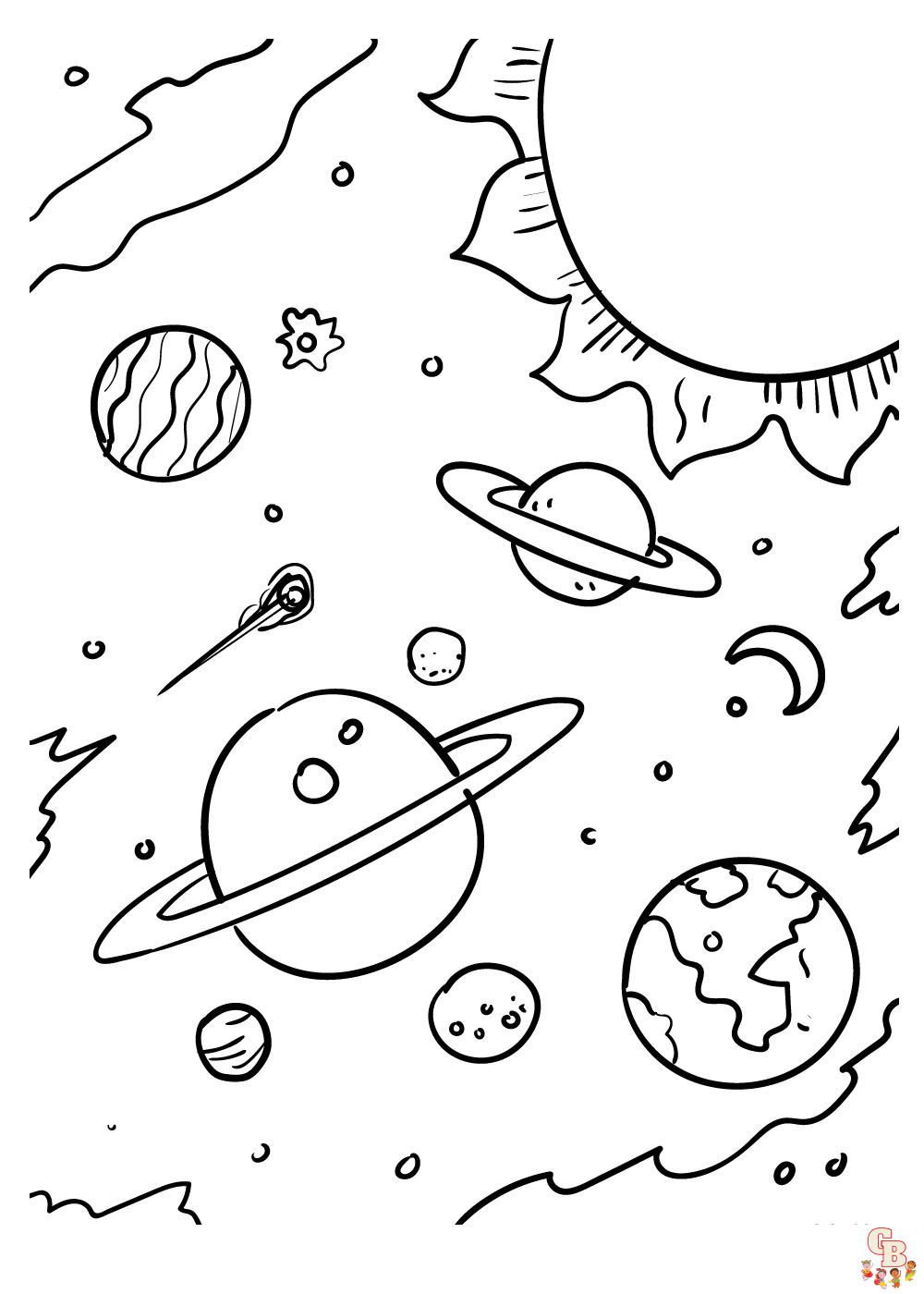 Explore the fascinating universe with galaxy coloring pages