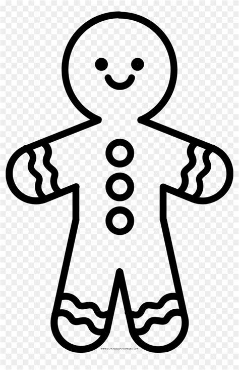 Gingerbread cookie coloring page