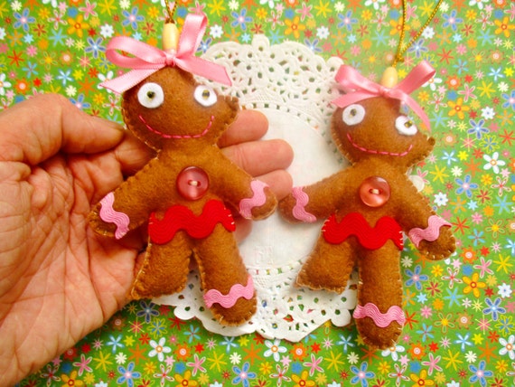 Funny felt gingerbread christmas ornament clove species aromatic ornament felt cheerful gingerbread christmas decoration tree ornament