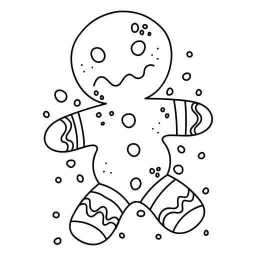Diseão png y svg de lãnea de galletas de jengibre para camisetas