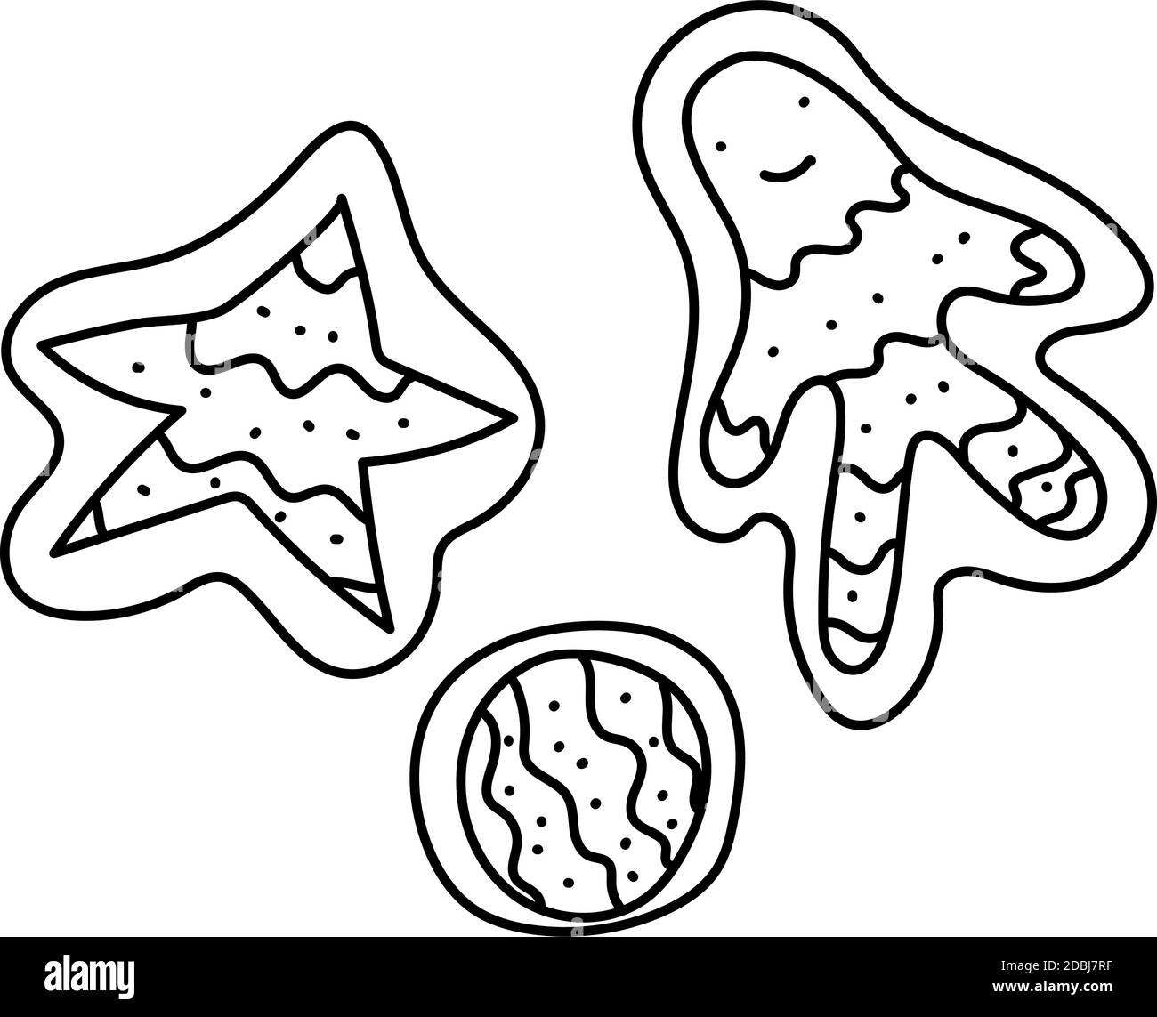 Galletas de jengibre imãgen vectorial de stock