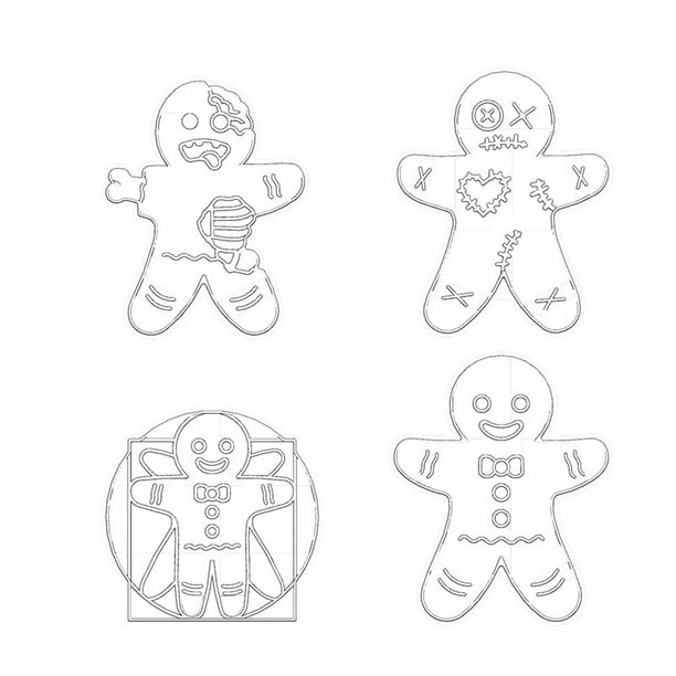 Jm molino de galletas de hombre de jengibre de plãstico herramienta para hornear blanca molde de galletas de navidad de dibujos animados diy uds jm en lãnea