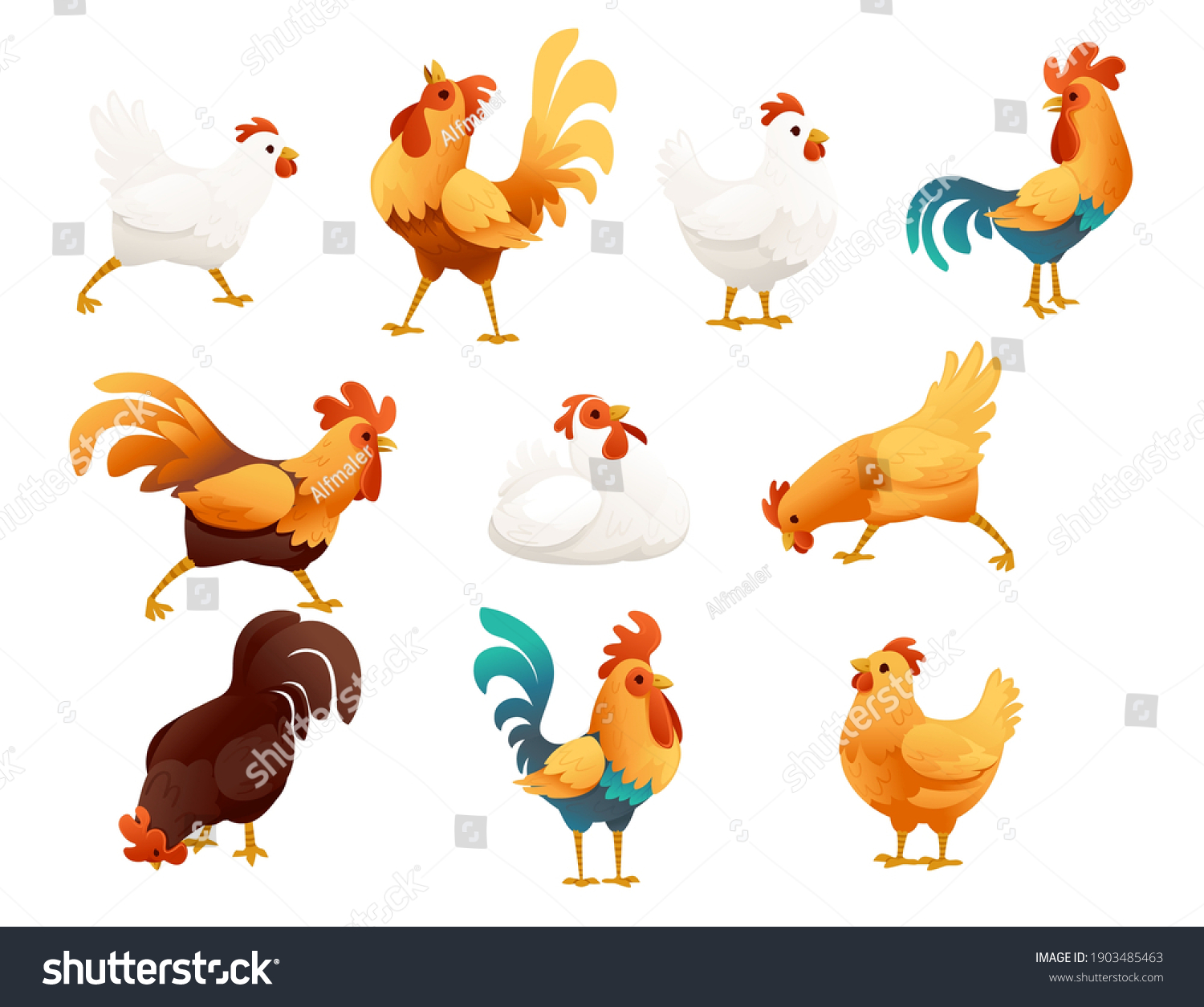 Gallina animada stock photos and pictures
