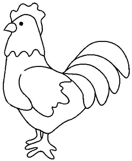 El gallo kirico animal coloring pages easy drawings rooster