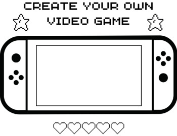 Create your own video game coloring sheet by artwithmissko tpt