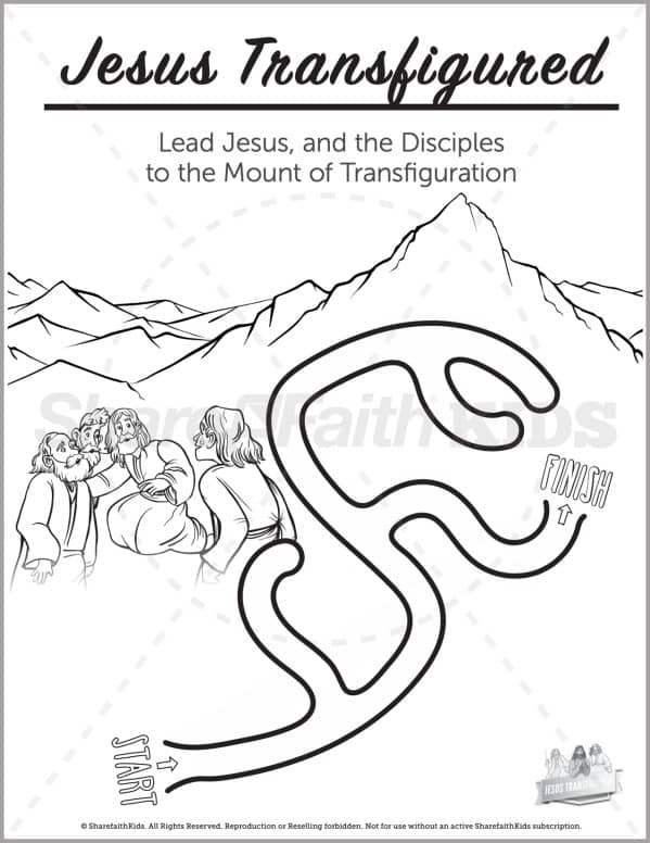 Matthew the transfiguration preschool mazes â