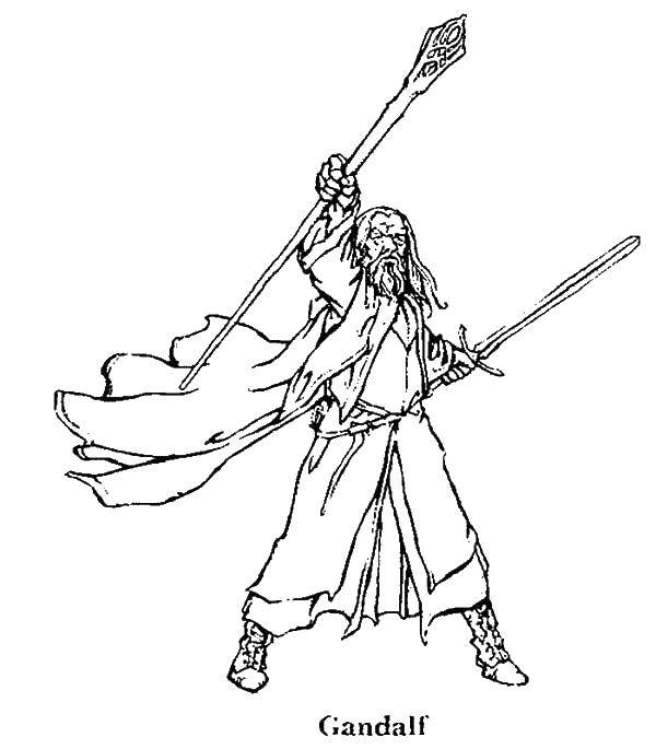 Online coloring pages coloring gandalf coloring