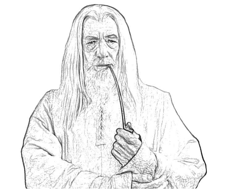 Online coloring pages coloring page gandalf lord of the rings coloring pages website