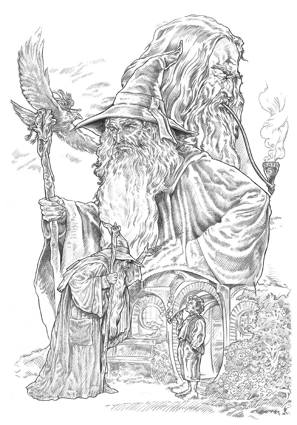 Gandalf by nachocastro on deviantart dragon coloring page gandalf the grey gandalf