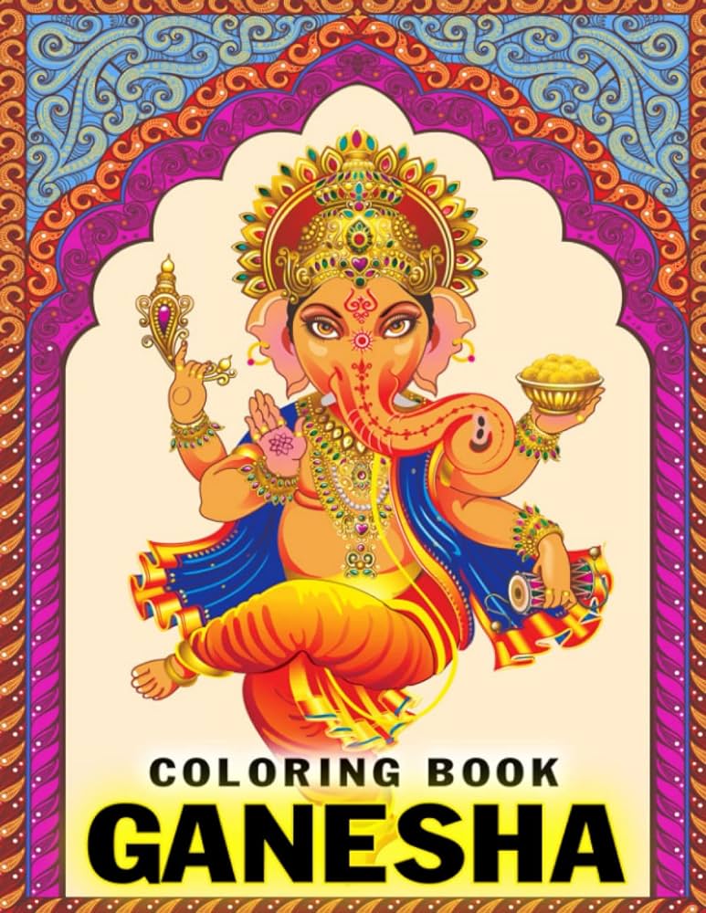 Ganesha coloring book one of the most worshipped deities in the hindu shown by coloring pages inside stress relief gifts birthday gifts creativity gifts carter alexandra carter books
