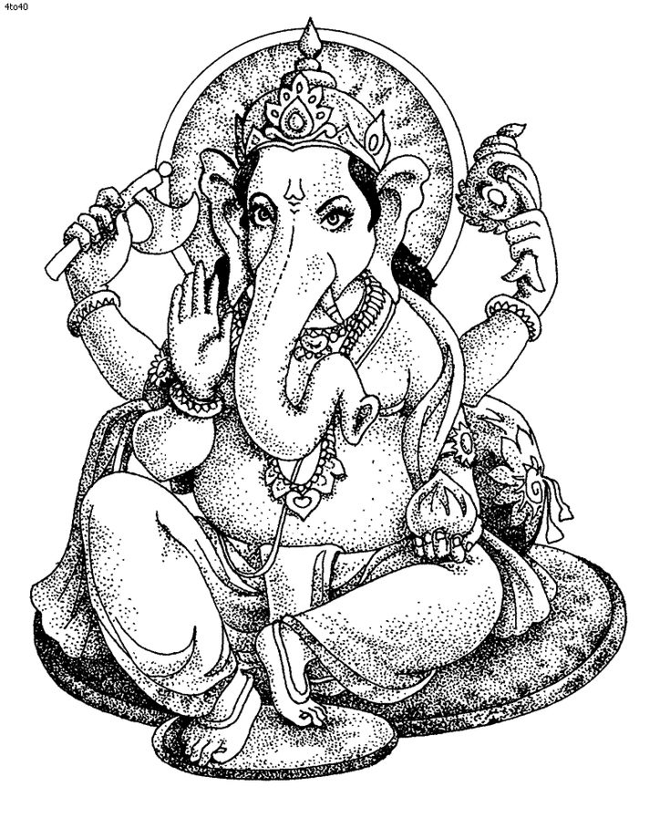Hindu gods ganesha coloring page coloring pages gods and goddesses coloring books