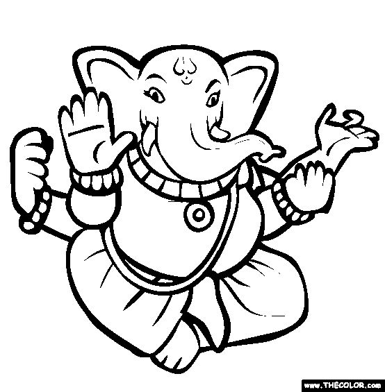 Ganesha coloring page free ganesha online coloring coloring pages hindu festival of lights lord ganesha paintings