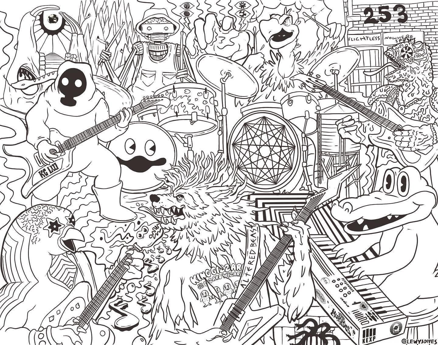 Gizzverse gang colouring book edition rkgatlw