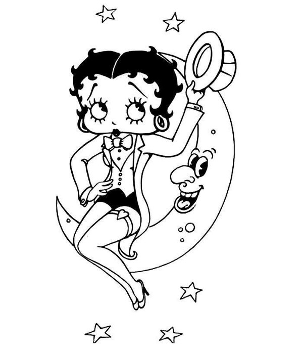Free betty boop coloring pages to print