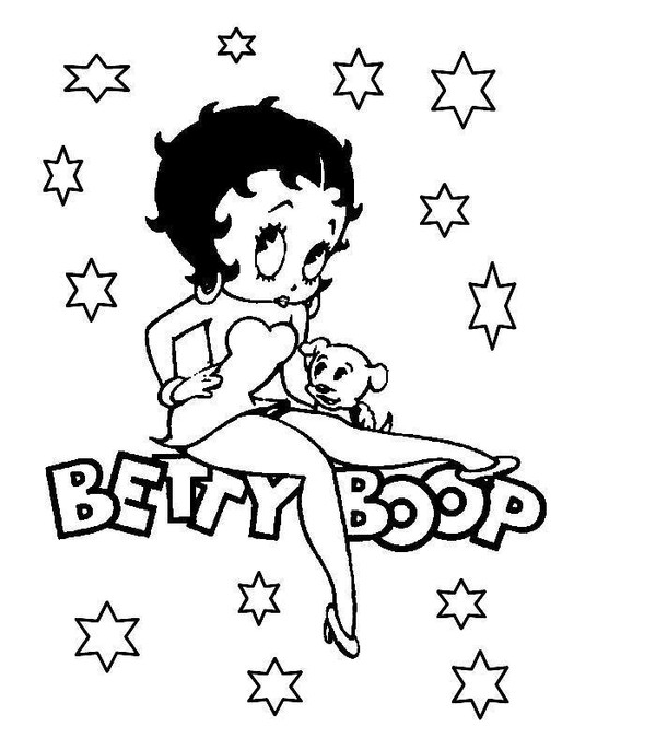 Betty boop coloring pages to print for kids