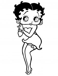 Betty boop coloring pages for kids