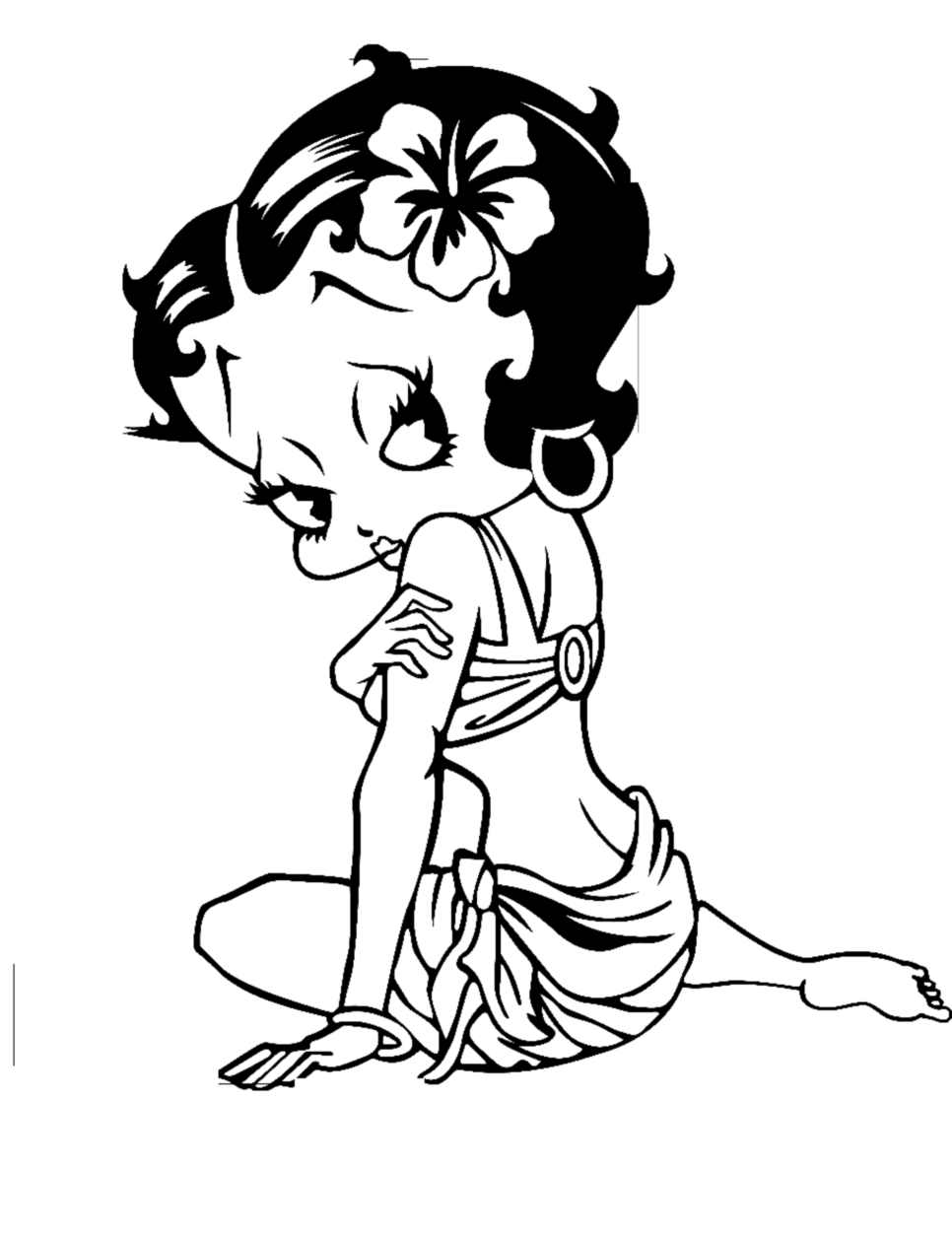 Betty boop coloring pages for kids