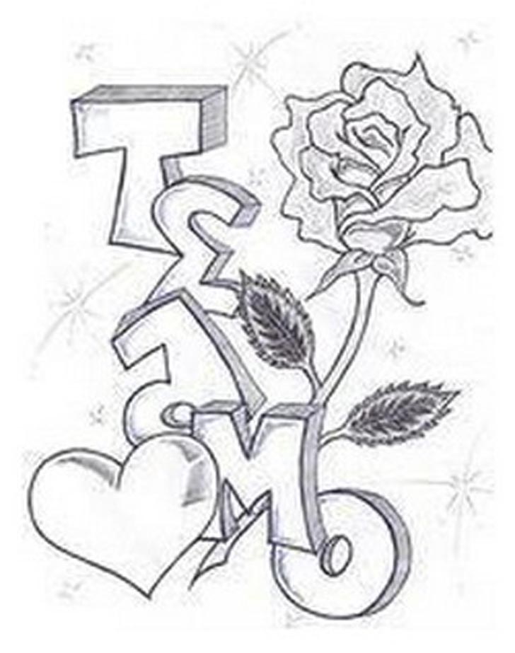 Easy gangster love drawings