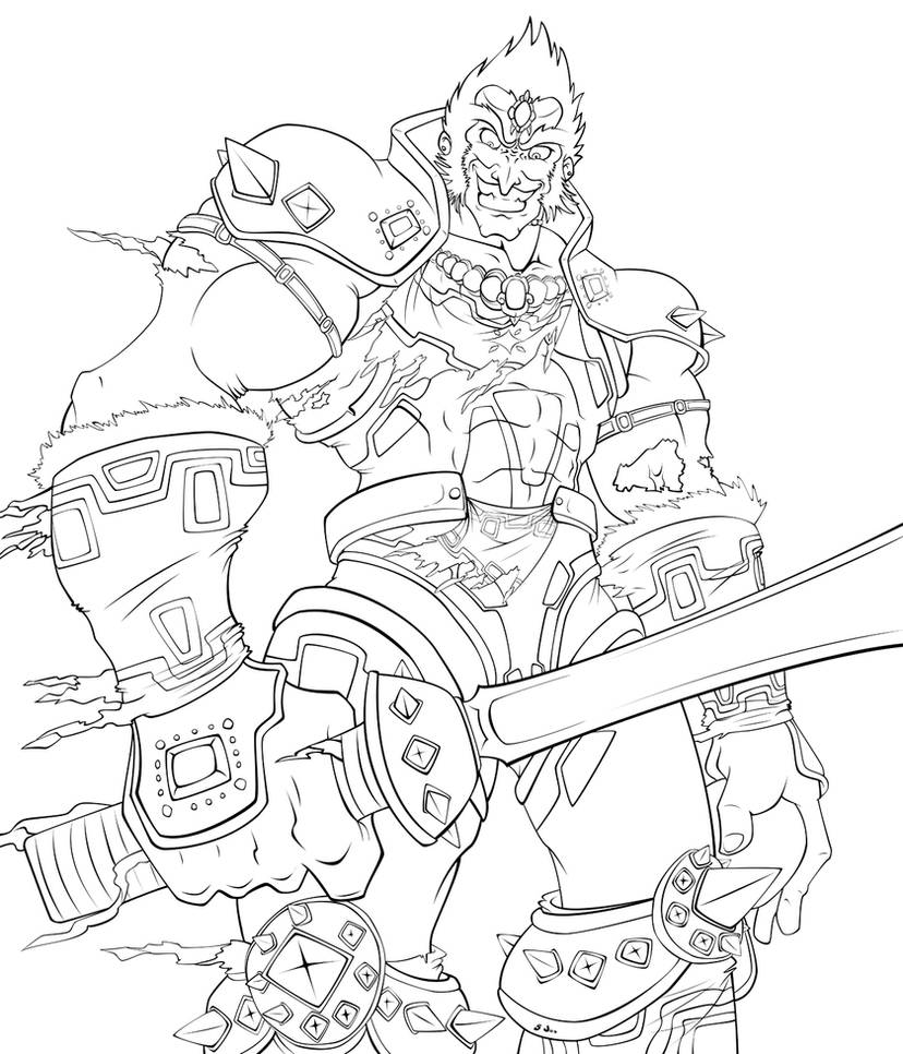 Ganondorf oot line art wip by darkly