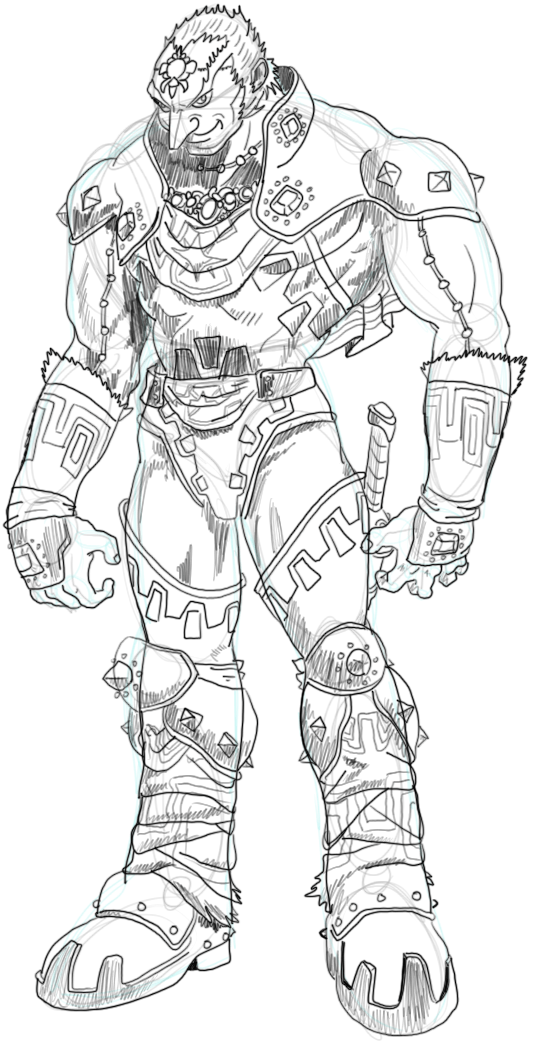 How to draw ganondorf from the legend of zelda in illustrated steps