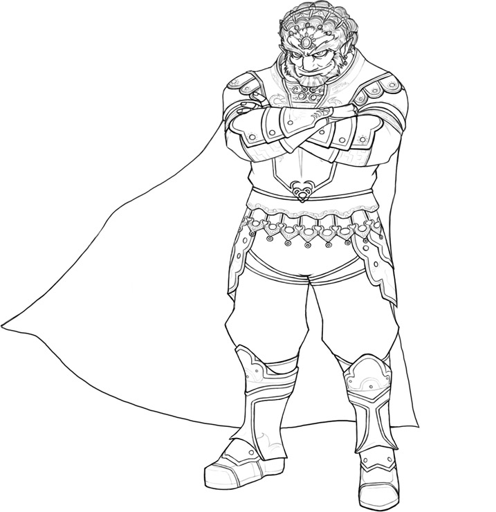 Ganondorf lineart by nalikatti on