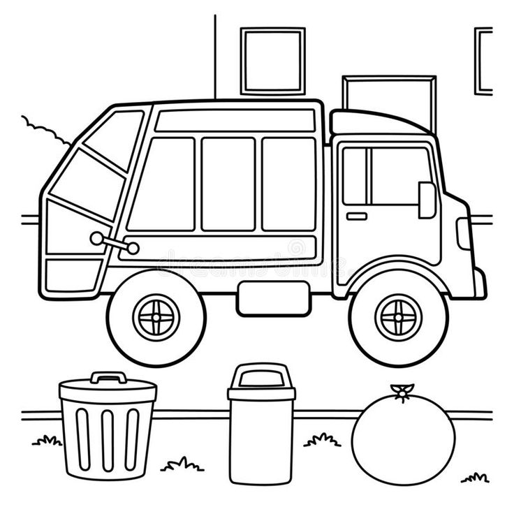 Garbage truck colorg page truck colorg pages garbage truck colorg pages for kids