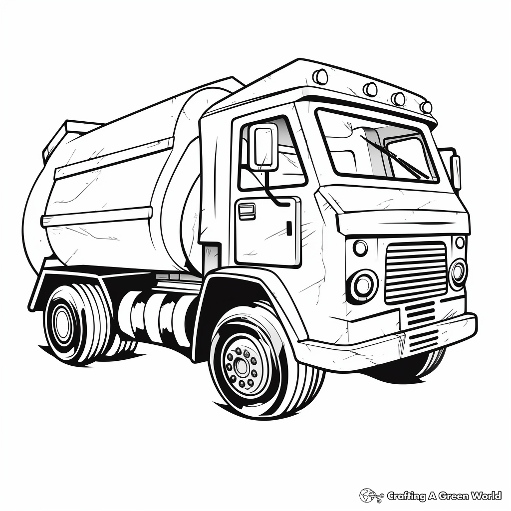 Garbage truck coloring pages