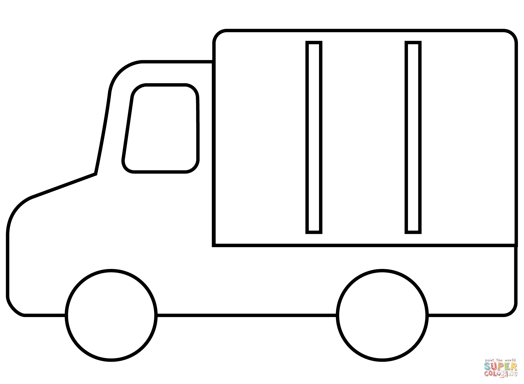 Delivery truck emoji coloring page free printable coloring pages