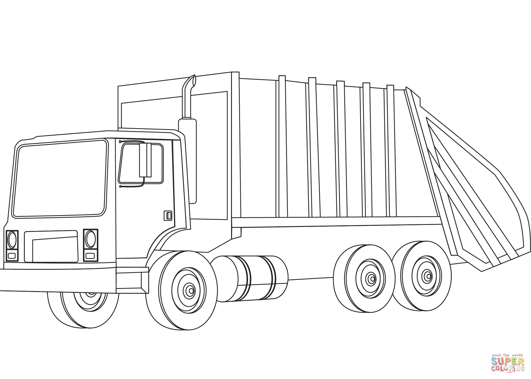 Garbage truck coloring page free printable coloring pages truck coloring pages garbage truck coloring pages