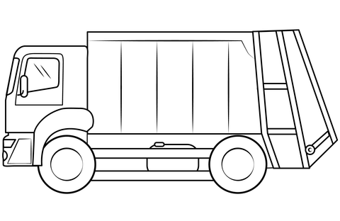 Garbage truck coloring page free printable coloring pages