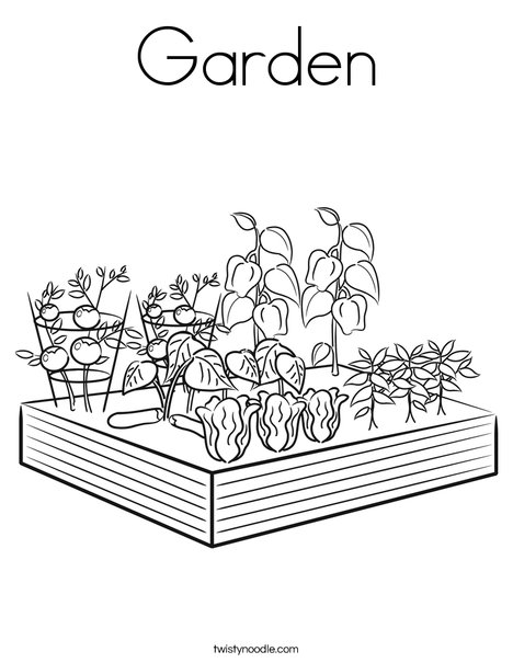 Garden coloring page