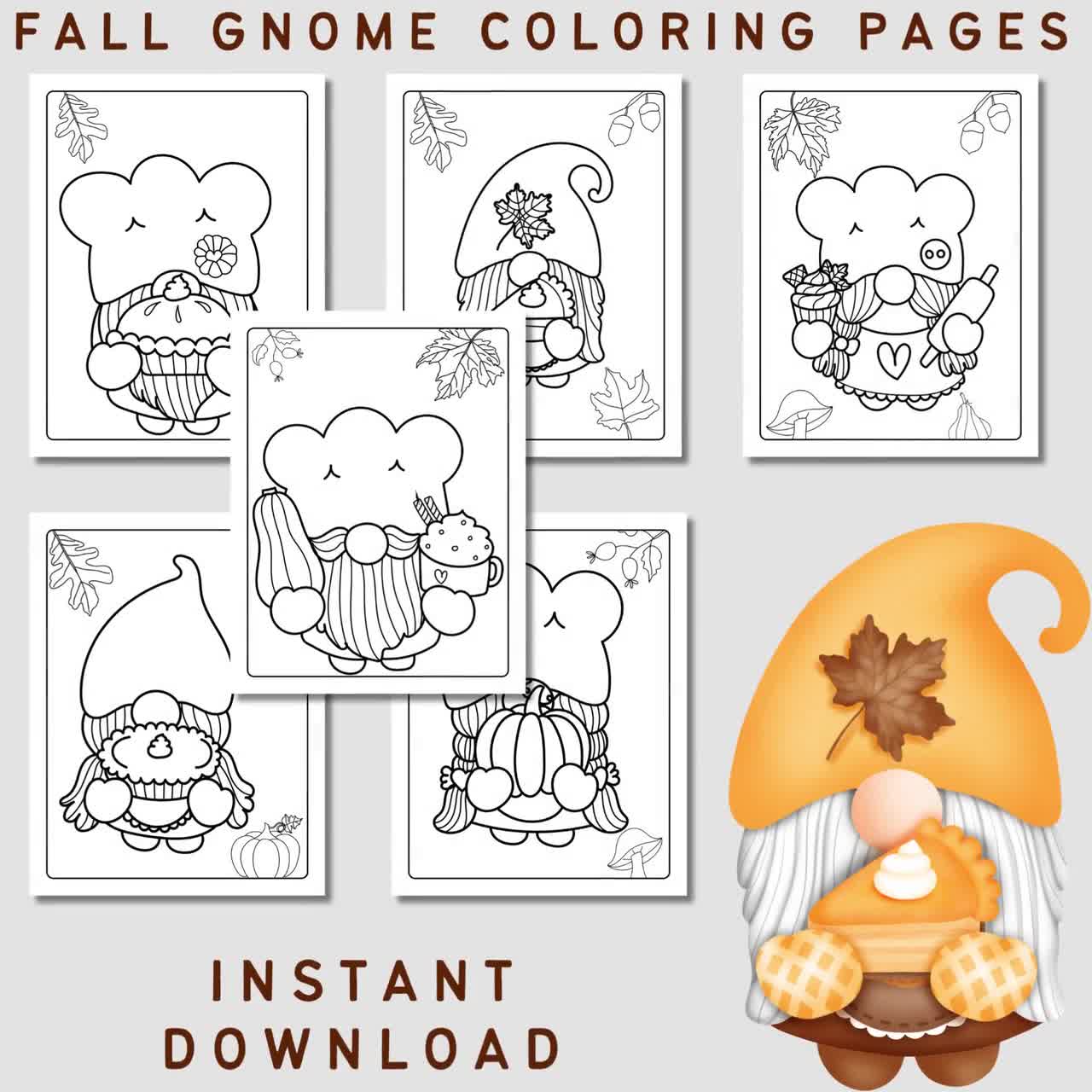 Autumn gnomes coloring pages garden gnome coloring gnome coloring pages cute thanksgiving designs fall coloring pageskid activity pages