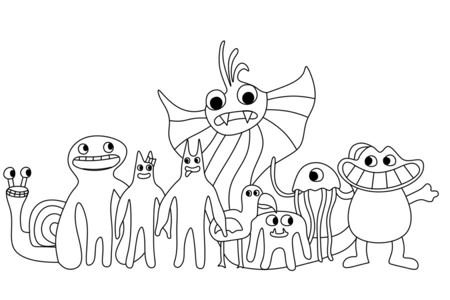 Immerse in fear garten of banban coloring pages