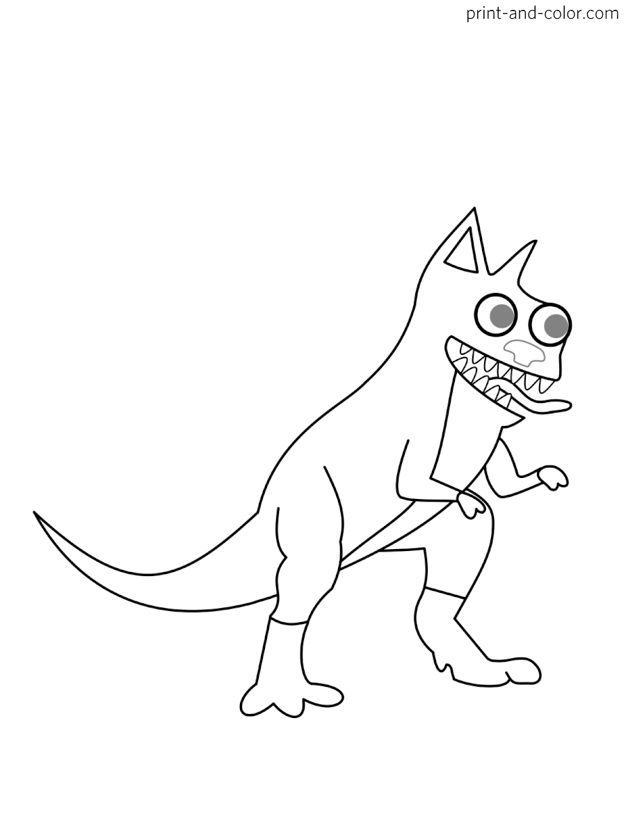 Garten of banban coloring pages print and color
