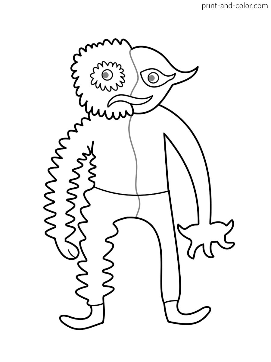 Garten of banban coloring pages print and color