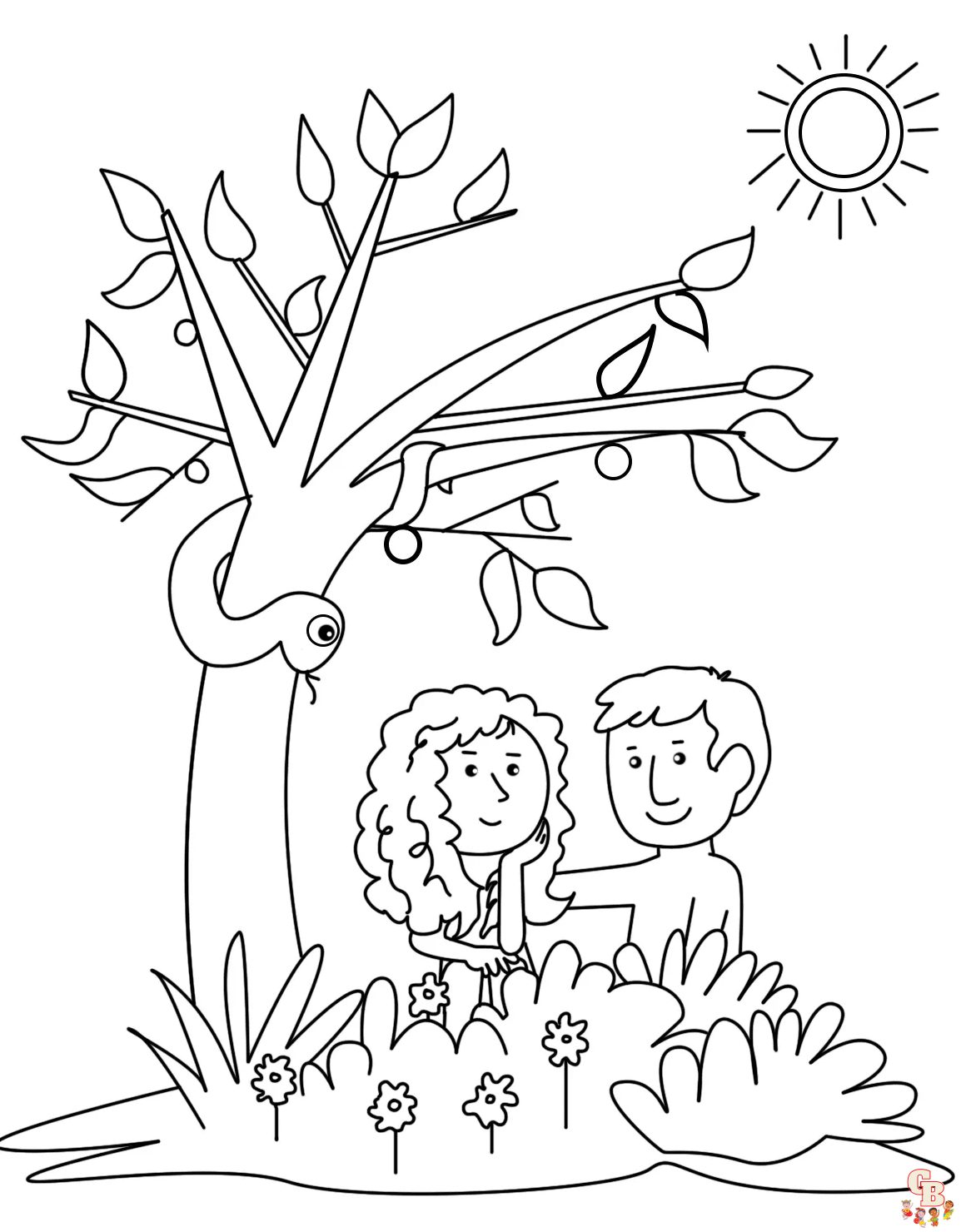 Color your way through the bible adam and eve coloring pages