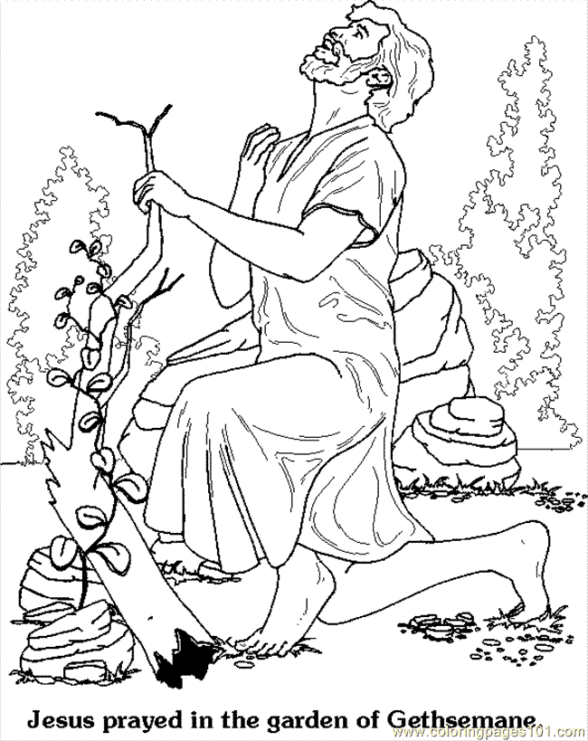 Gethsemane coloring page coloring pages easter coloring pages christian coloring