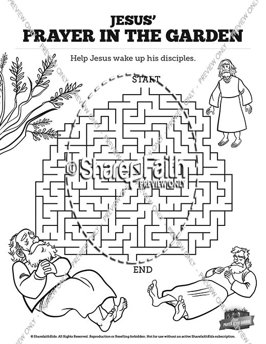 Matthew prayer in the garden bible mazes clover media